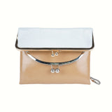 Beige Blue PU Crossbody Bag - B-B021374