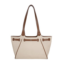 Load image into Gallery viewer, Beige Brown PU Tote Bag - B-B021413 product image