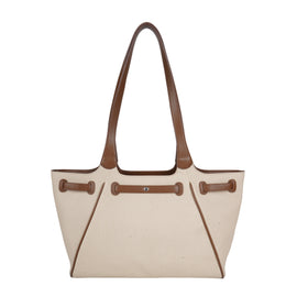Beige Brown PU Tote Bag - B-B021413 product image