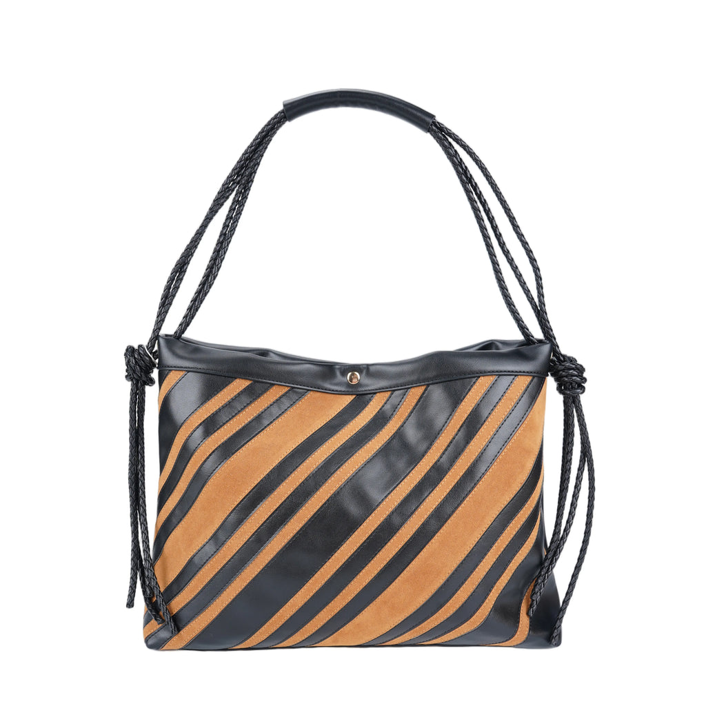 Black Brown PU Shoulder Bag - B-B021411 product image