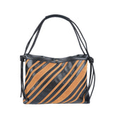 Black Brown PU Shoulder Bag - B-B021411