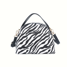 Charger l'image dans la galerie, Black White PU Satchel Bag - B-B021381 product image