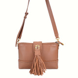 Brown PU Crossbody Bag - B-B021379