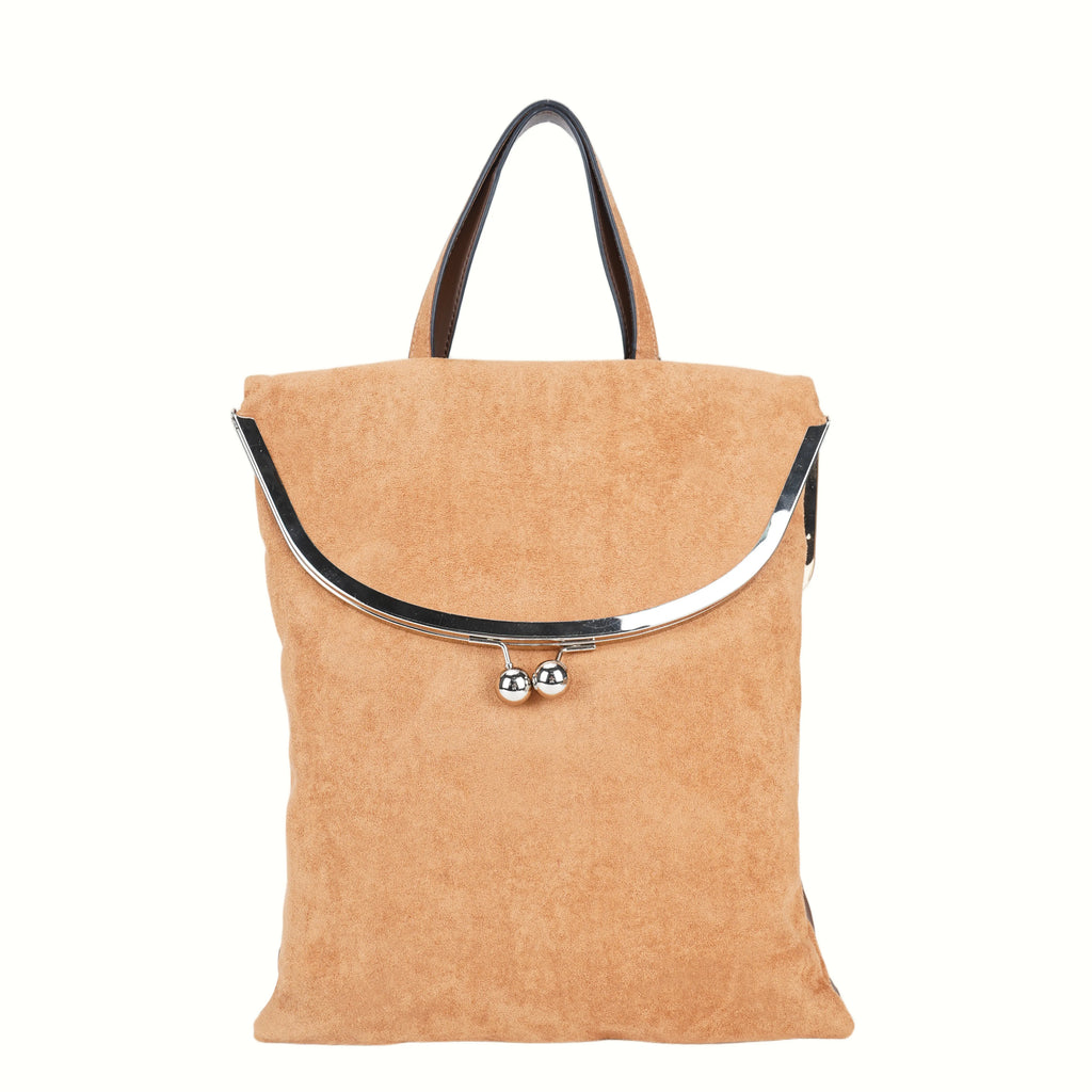 Camel Suede Backpack - B-B021375 product image