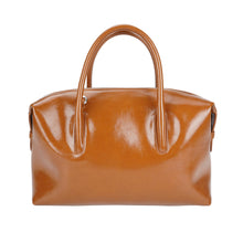 Load image into Gallery viewer, Cognac PU Satchel Bag - B-B021421 product image