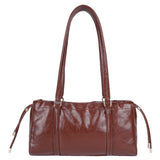 Dark Brown PU Satchel Bag - B-B021419