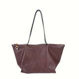 Dark Brown PU Tote Bag - B-B021377