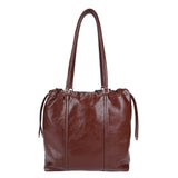 Dark Brown PU Tote Bag - B-B021418