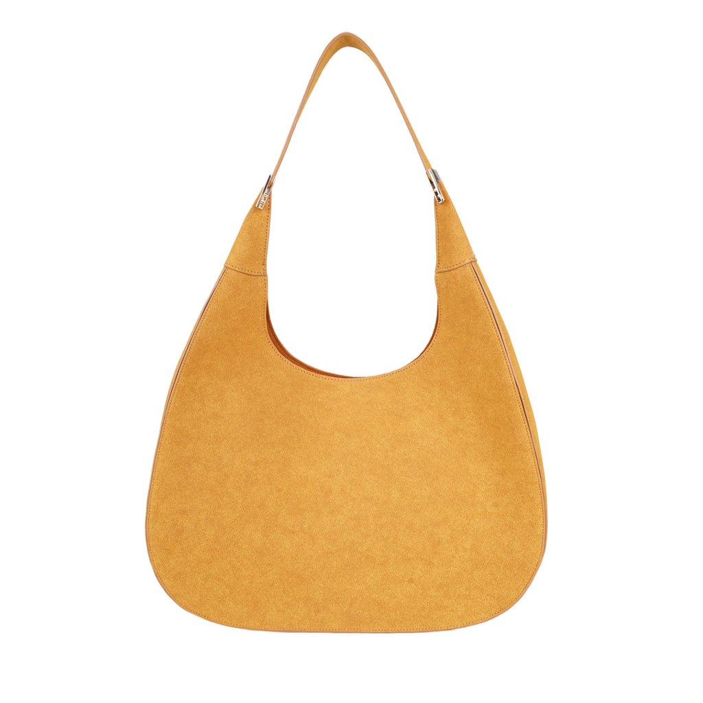 Mustard Suede Hobo Bag - B-B021399 product image