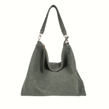 Charger l'image dans la galerie, Olive Green PU+Suede Hobo Bag - B-B021384 product image