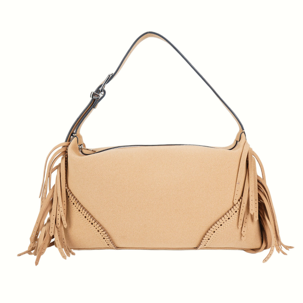 Tan Suede Shoulder Bag - B-B021392 product image