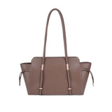 Taupe PU Tote Bag - B-B021403