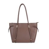 Taupe PU Tote Bag - B-B021404